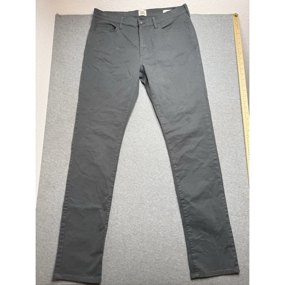 Flint and Tinder Pants Mens 34x34 Gray Tapered Fit 5-Pocket Chino Huckberry‎